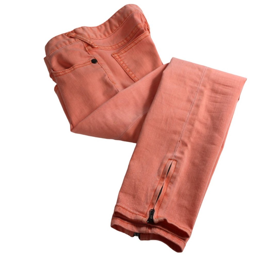 Free People Millennium Apricot Skinny Zipper Ankle Jeans, Size 26 (29/27) - Picture 6 of 11